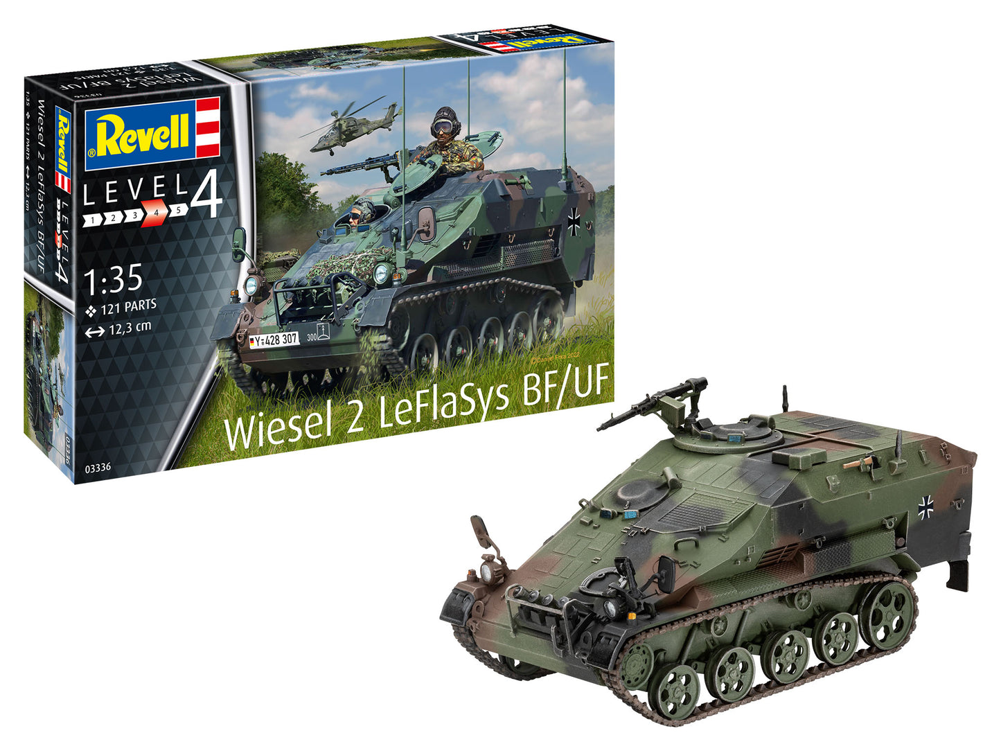 Revell of Germany 03336 1:35 Wiesel 2 LeFlaSys BF/UF Military Vehicle Model Kit
