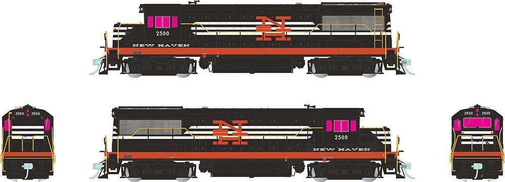 Rapido Trains 035016 HO New Haven U25B Diesel Locomotive Standard DC #2509