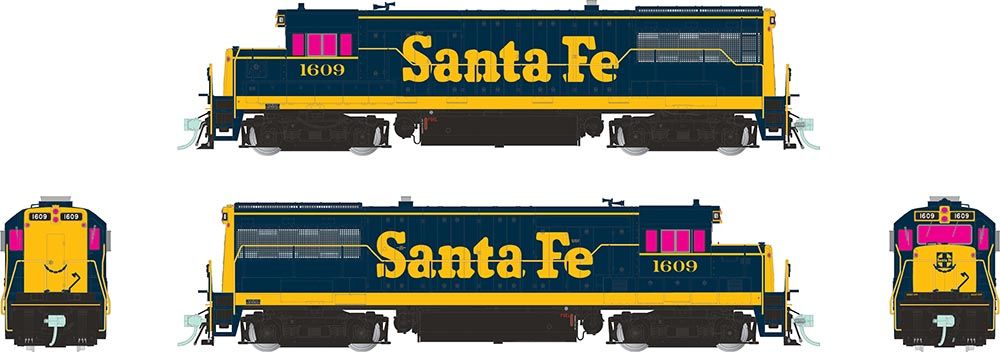 Rapido Trains 035505 HO Santa Fe U25B Diesel Locomotive with DCC/Sound #1600