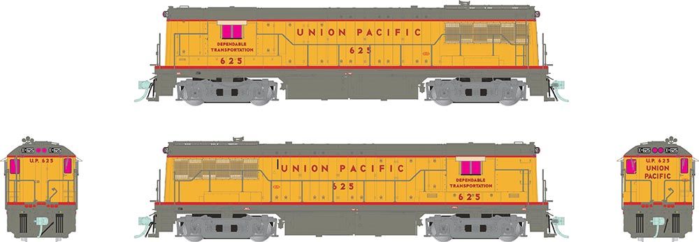 Rapido Trains 035521 HO Union Pacific U25B Diesel Locomotive with DCC/Sound #625