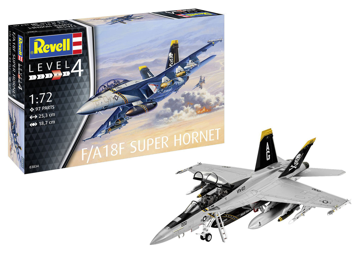 Revell of Germany 03834 1:72 Boeing F/A-18F Super Hornet Military Plane Kit