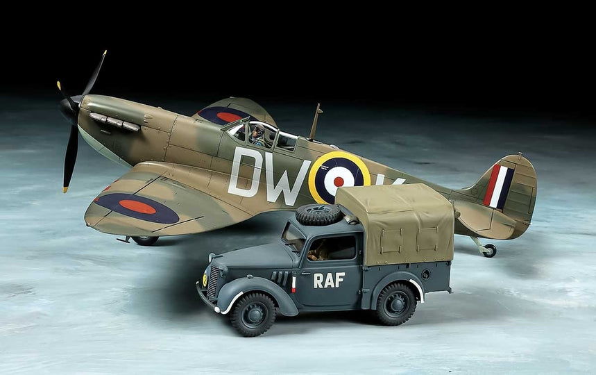 Tamiya 25211 1:48 Spitfire Mk.I & Light Utility Car Military Aircraft Plane Kit