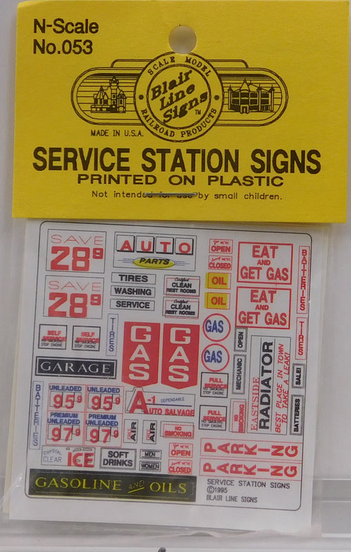 Blair Line 053 N Service Station Signs