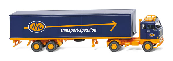 Wiking 054099 HO ASG - Volvo F88 and Box Trailer