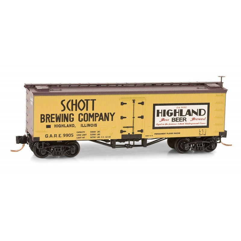 Micro-Trains 05800170 N Schotts Brewing Co 36' Wood Sheathed Reefer #9905