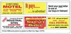 Blair Line 066 N Scale Billboard Signs