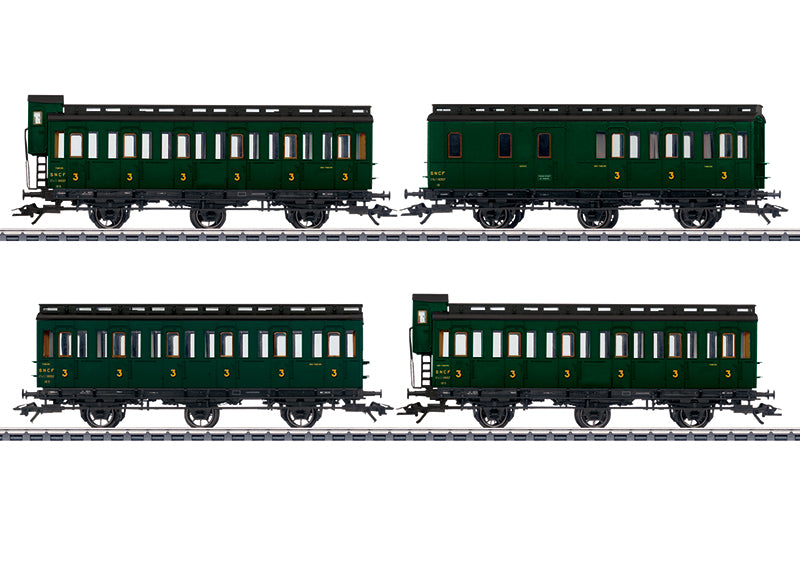Marklin 42042 HO French State Railways Prussian Compartment Cars (Set of 4)