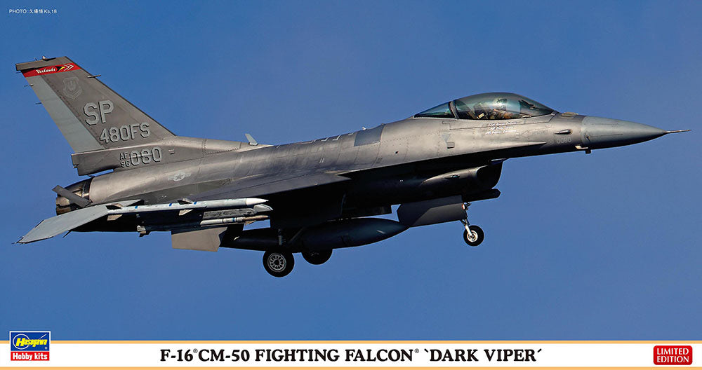 Hasegawa 07522 1:48 F-16CM-50 Fighting Falcon Military Aircraft Plane Model Kit