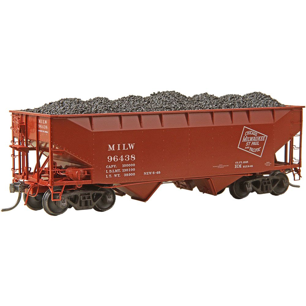 Kadee 7527 HO Milwaukee 50 Ton AAR Standard 2 Bay Open Hopper #96438