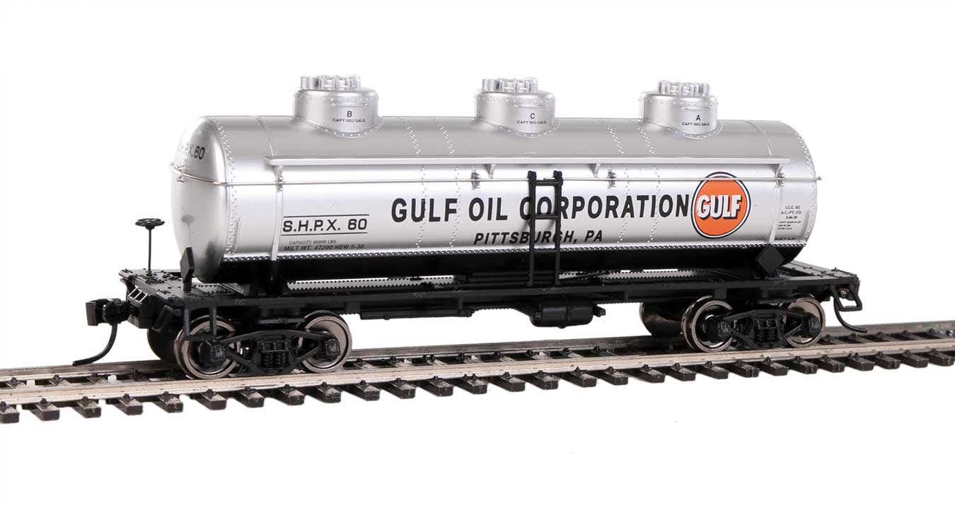 Walthers 910-1134 HO Gulf Oil 36' 3-Dome Tank Car #60