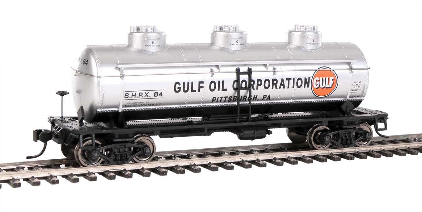 Walthers 910-1135 HO Gulf Oil 36' 3-Dome Tank Car #64