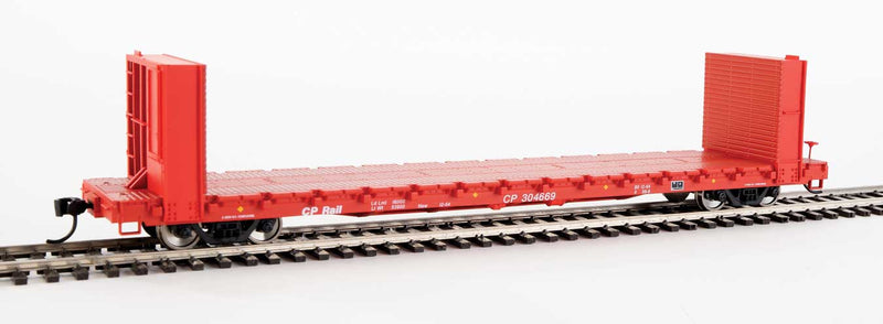 Walthers 910-5808 HO CP RTR 60' Pullman-Standard Bulkhead Flatcar #304669