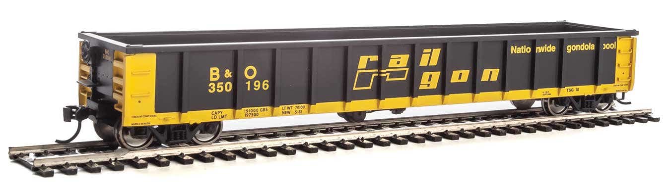 Walthers 910-6261 HO Baltimore & Ohio 53' Railgon Gondola #350196