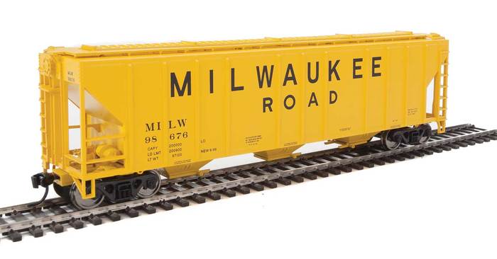 Walthers 910-7470 HO Milwaukee Road 54'P-S 4427 CD 3-Bay Covered Hopper #98713