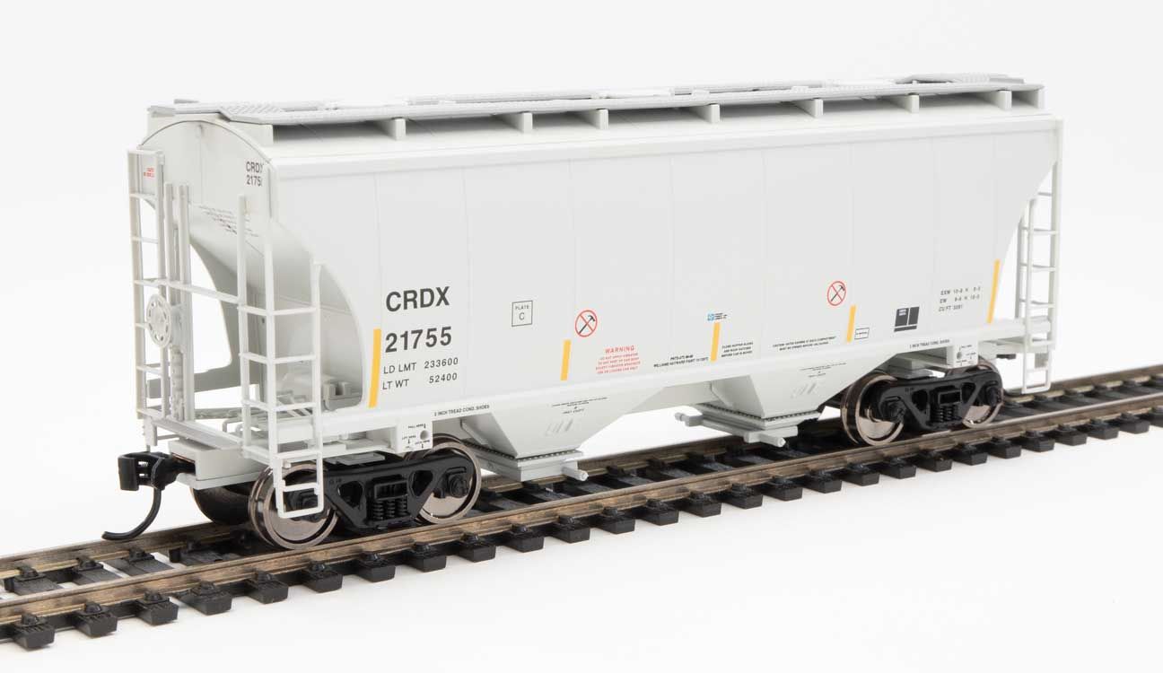 Walthers 910-7573 HO CRDX RTR 39' Trinity 3281 2-Bay Covered Hopper #21755