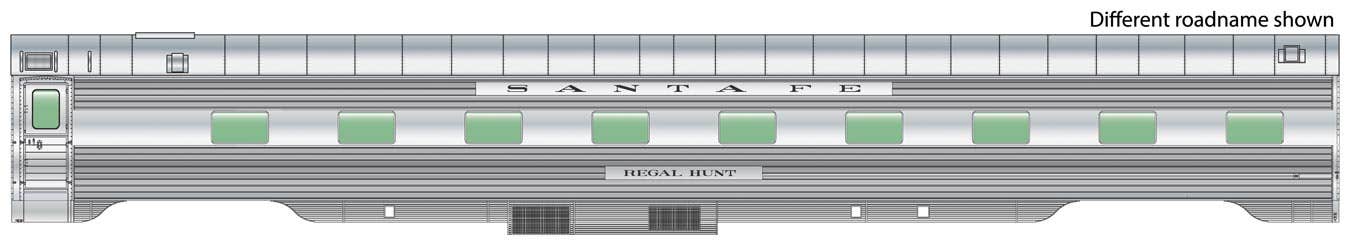 Walthers 920-16251 HO ATSF 85' PS Regal Series 4-4-2 Lighted Sleeper #64