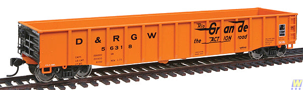 Walthers 932-40268 HO D&RGW Orange 53'''' Thrall Gondola #56318