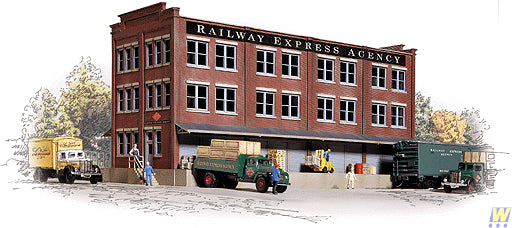 Walthers 933-3095 HO Railway Express Agency Transfer Freight House Kit