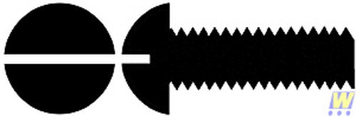 Walthers 947-1002 00-90 x 3/16" Brass Round Head Machine Screws (Pack of 12)