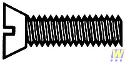 Walthers 947-1045 #0-90 3/8" Slotted Brass Flat Head Machine Screws (Pack of 12)
