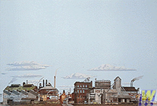 Walthers 949-711 HO Instant Horizons "Freight Yard" Background Scene