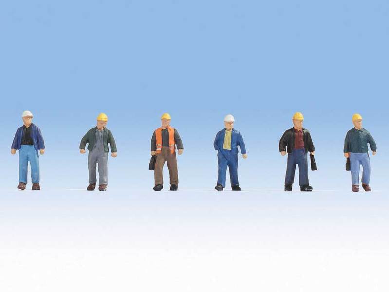 Walthers 949-6047 HO Construction Workers Figures (Set of 6)