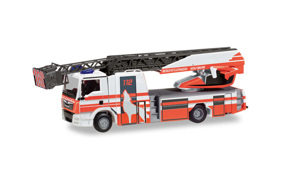 Herpa 095129 1:87 Fire Department MAN TGS Ladder Truck