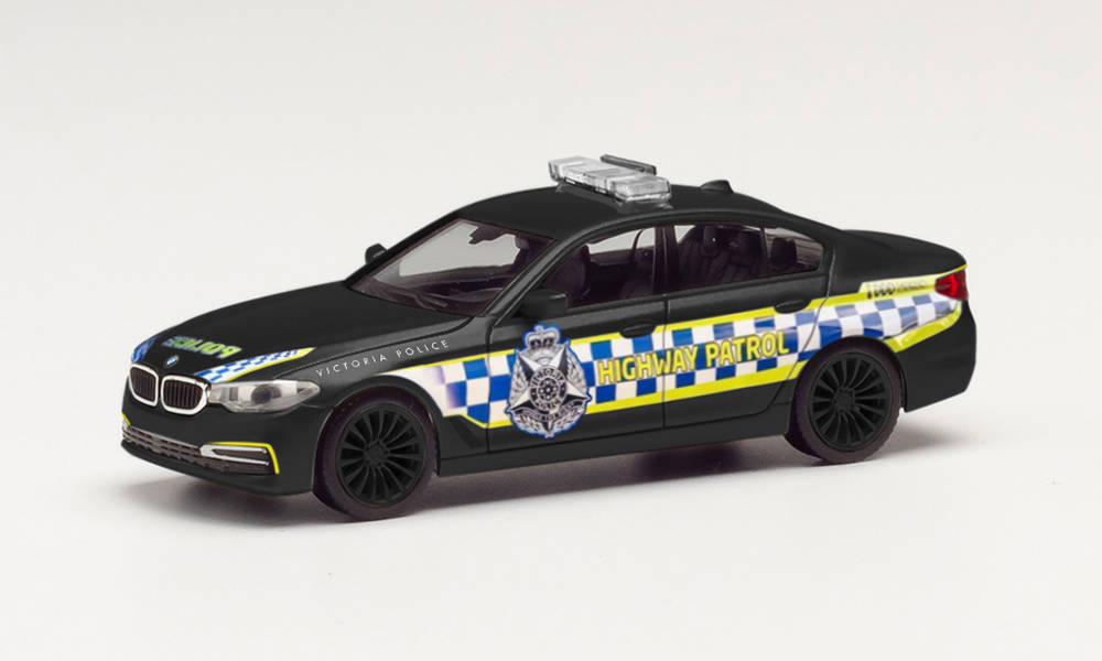 Herpa 096089 HO Victory Highway Police - BMW 5-Series Sedan