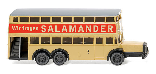 Wiking 097303 1:87 Salamander - 1938 Berlin D38 Double-Decker Bus