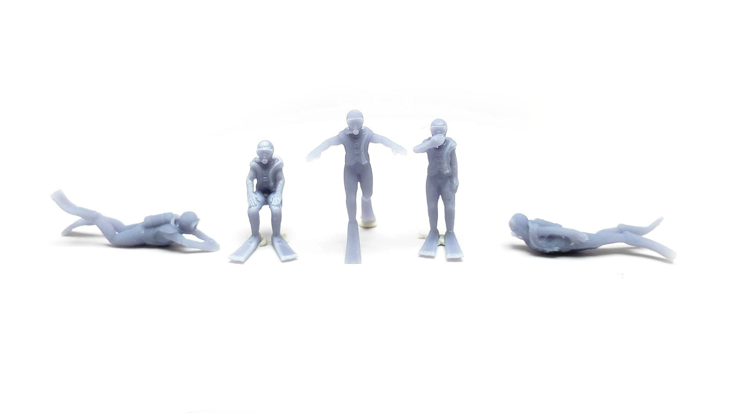 All Scale Miniatures 870993 HO Scuba Divers (Set of 5)