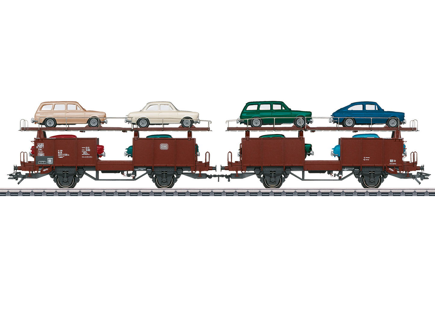 Marklin 46139 HO German Federal Railroad DB Type Laaes Auto Transport Car