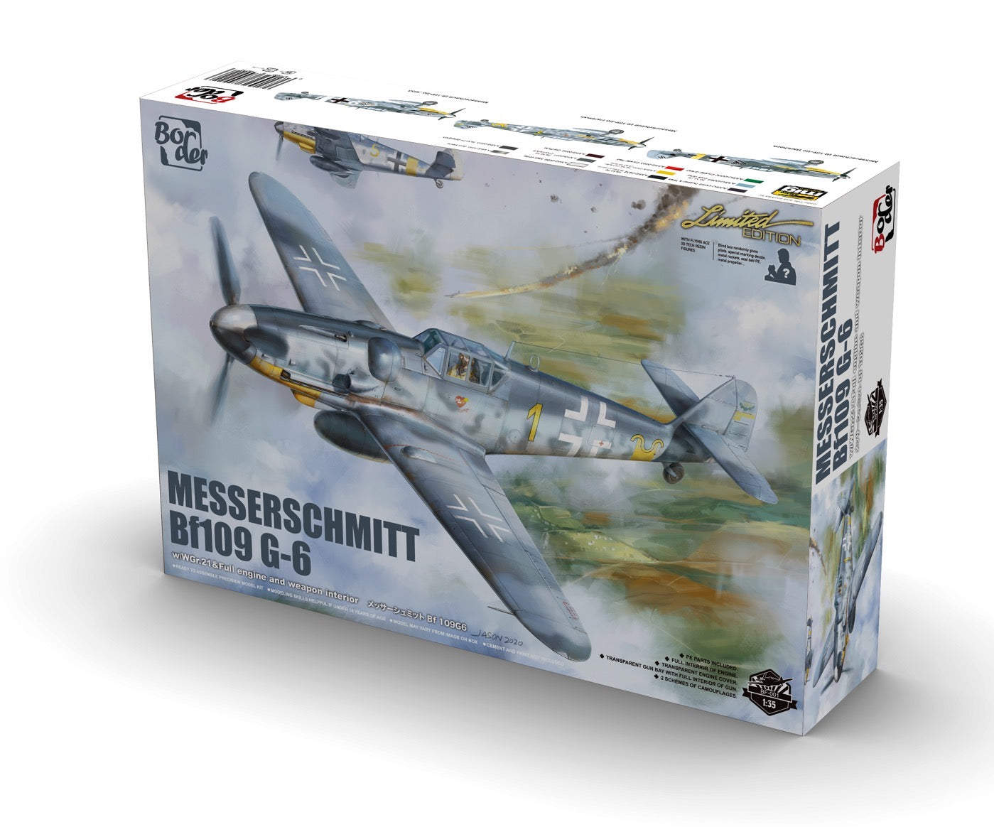 Border Model BF-001 1:35 Messerschmitt Bf 109G-6 Aircraft Plastic Model Kit