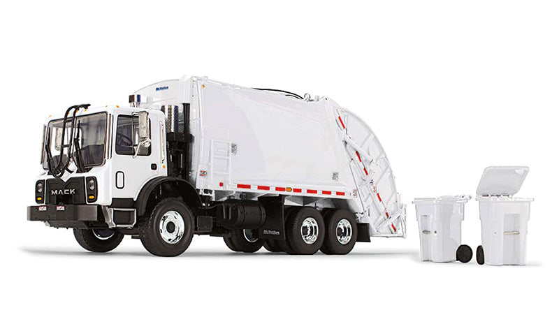 First Gear 10-4337 1:34 Mack TerraPro with Rear Loader and Trash Carts Diecast