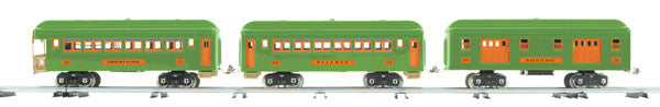 MTH 10-5072 Std.Gauge Green 300 Series Passenger Car Set (Set of 3)