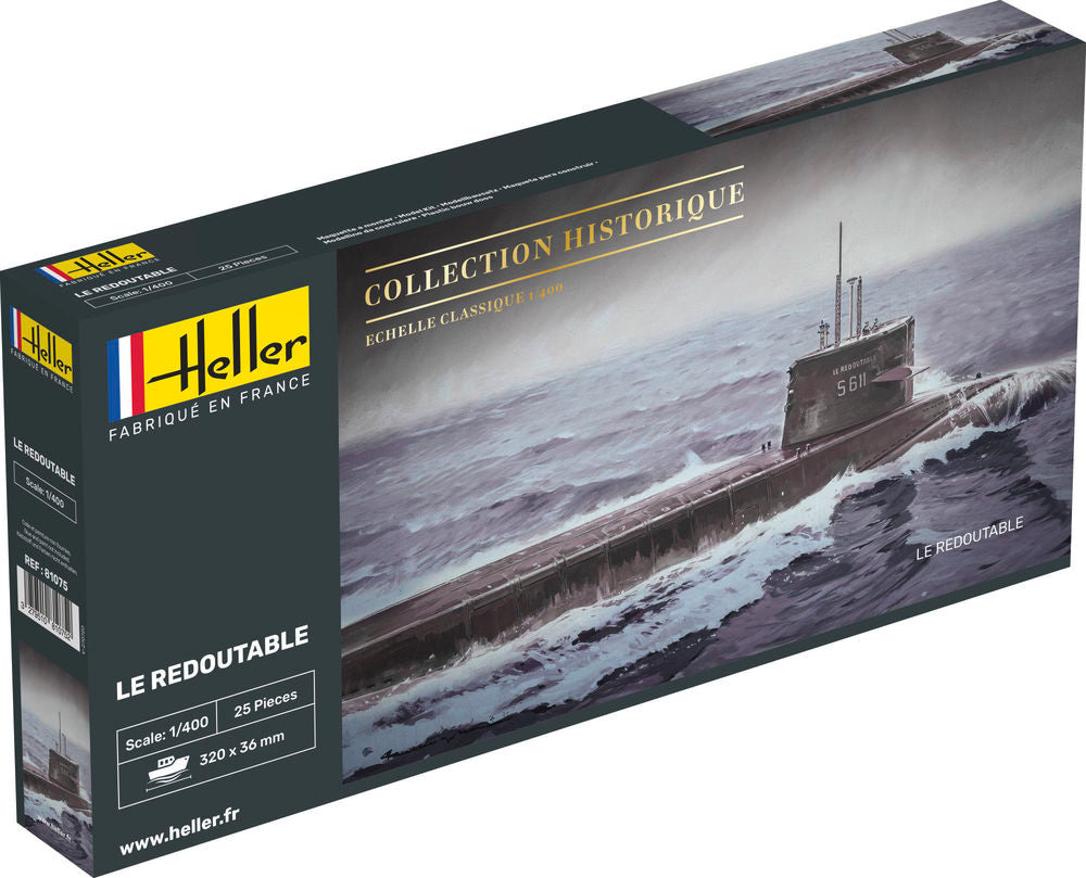 Heller 81075 1:400 U-Boot S/M Redoutable Submarine Plastic Ship Kit