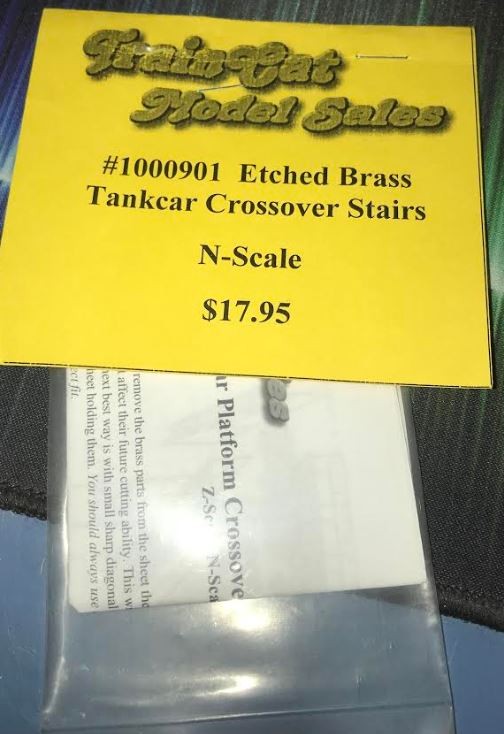 Train Cat 1000901 N Etched Brass Tankcar Crossover Stairs Building Kit