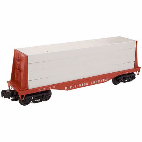 Atlas 1004101 3-Rail Burlington Flatcar w/Lumber Load