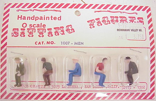 Circus Craft 1007 O Assorted Sitting Men Figures (Set of 5)