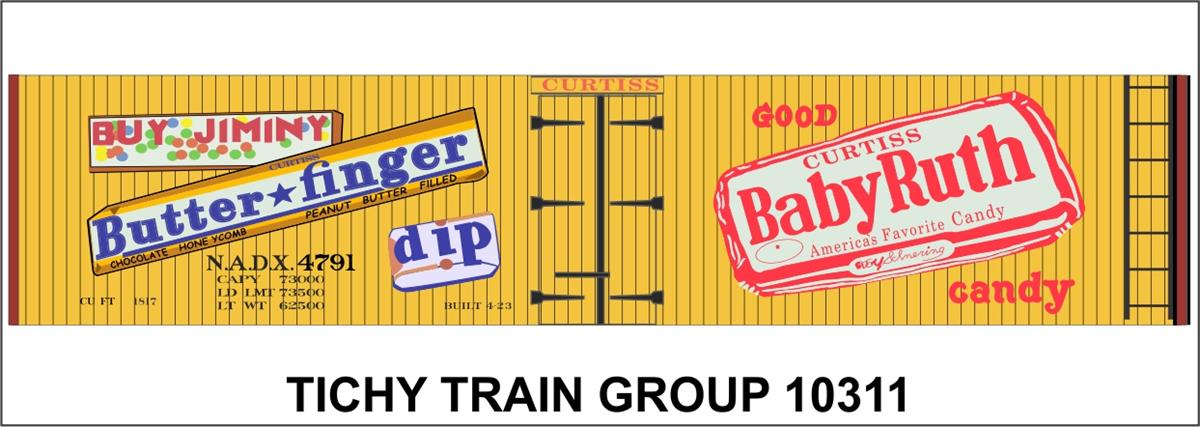 Tichy 10311N N NADX/Butterfingr 40' Wide Roof Decal Sheet