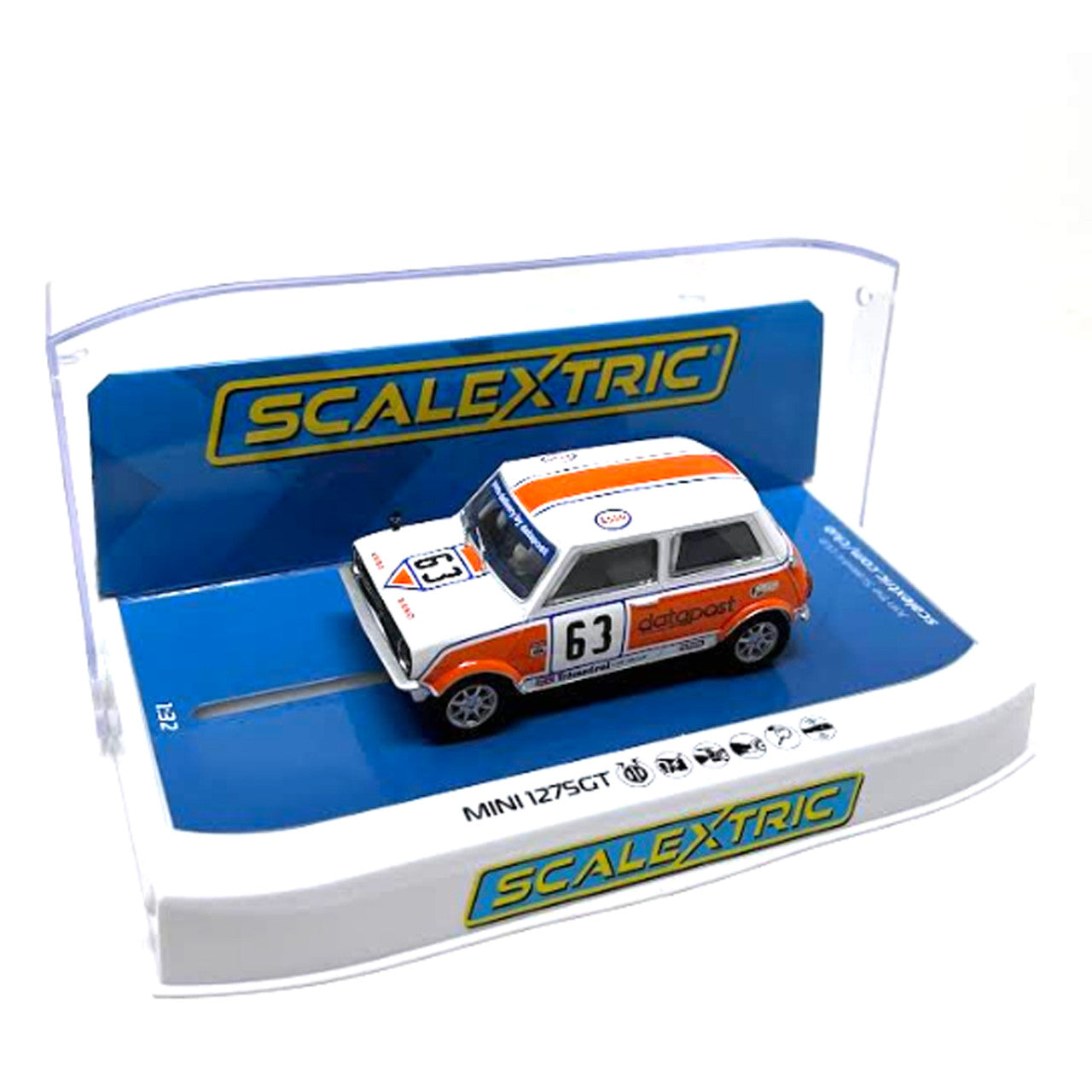 Scalextric C4413 1:32 1979 BSCC Alan Curnow Data Post Mini 1275GT Slot Car