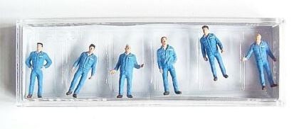Preiser 10373 HO Standing Mechanics Figures (Set of 6)