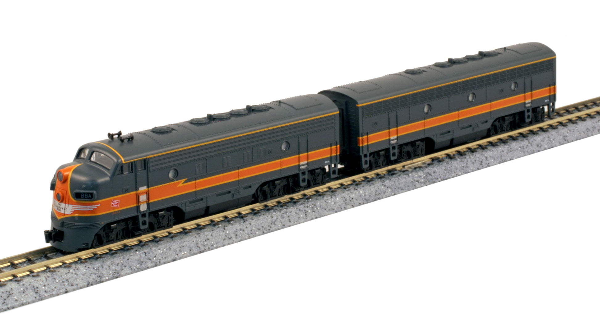 Kato 106-0429-LS N MR EMD F7A & F7B Diesel Locomotive with LokSound #88A/88B