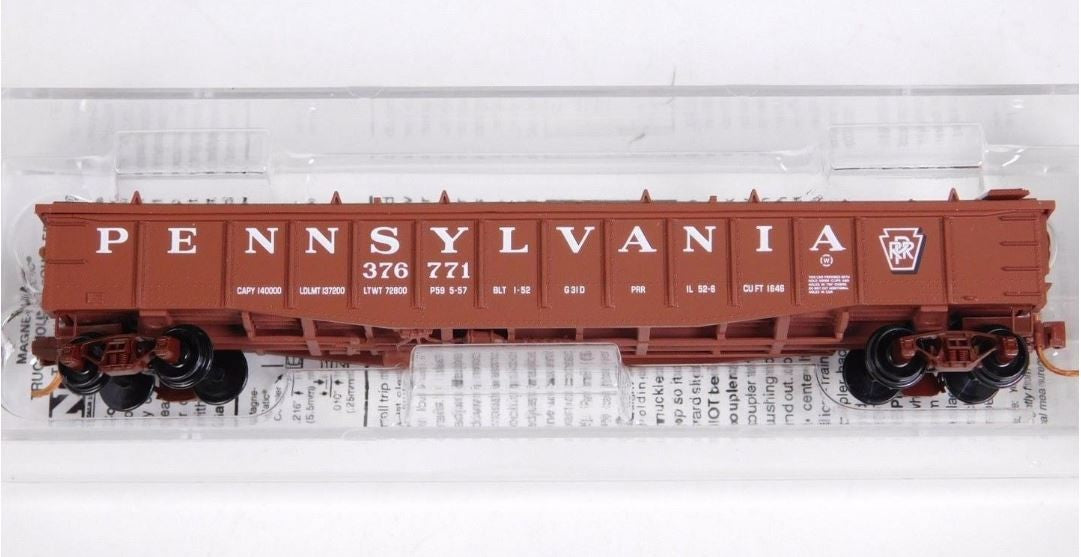 Micro-Trains 10600080 N PRR 50' 14 Panel Steel Side Gondola w/Cover #376771