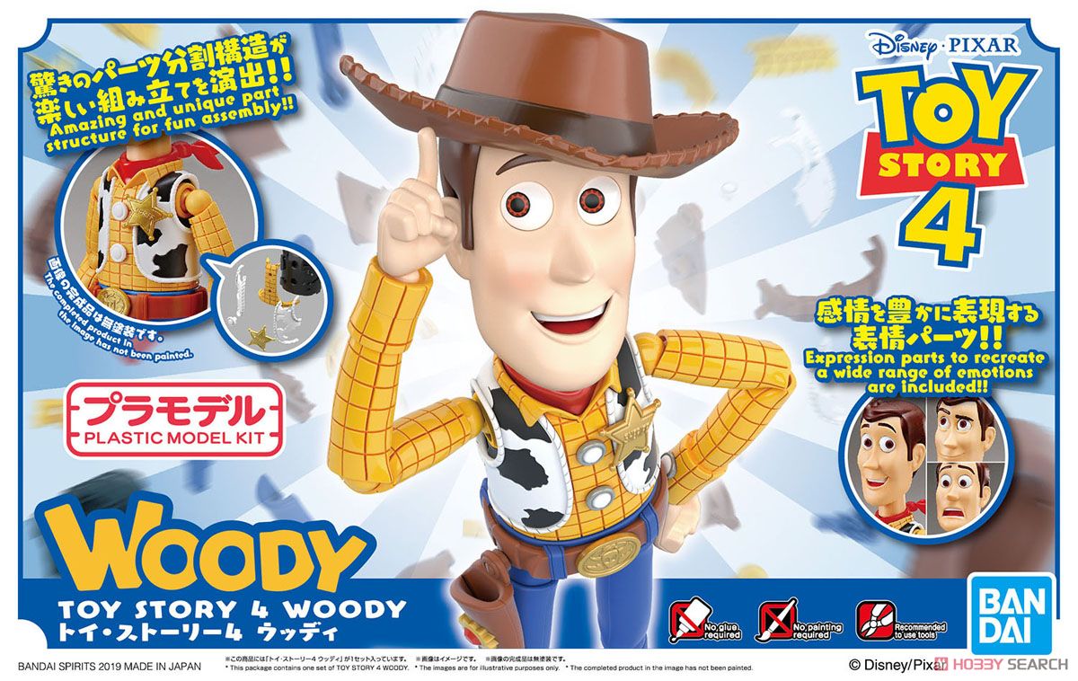 Bandai 2475030 Toy Story 4 Woody Plastic Model Kit