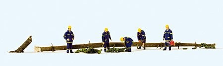 Preiser 10609 HO Emergency THW Workers Clearing the Road Figures (Set of 5)