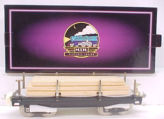 MTH 10-1072 Standard Gauge 211 Black Tinplate Flat Car with Load