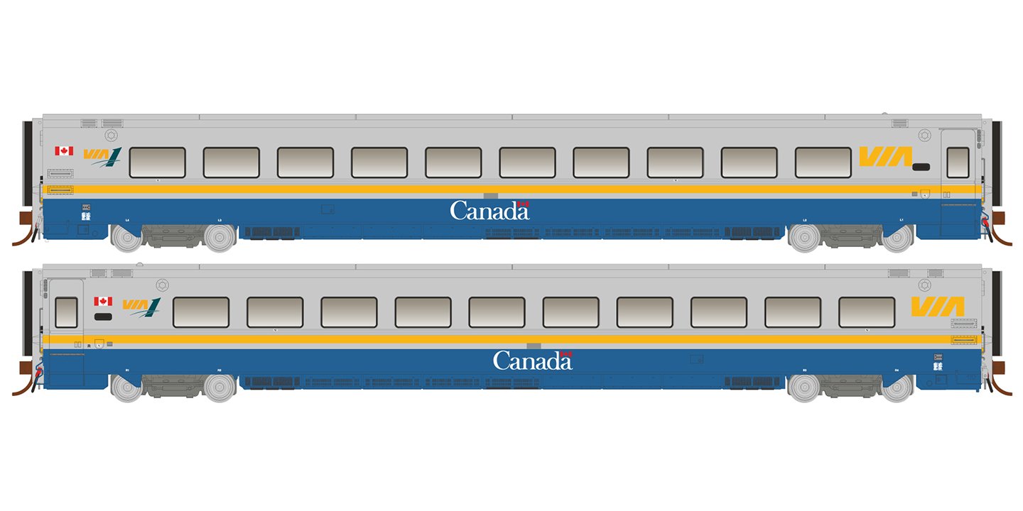 Rapido Trains 108035 HO VIA Rail Canada LRC Club RTR Coach No#