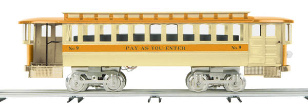 MTH 11-2025-1 Pay-As-You-Enter Trolley with Proto Sound 2.0 Orange & Cream