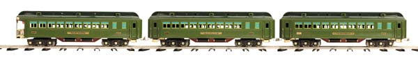 MTH 11-40009 Std. Gauge Two-Tone Green Tinplate State Set (Set of 3)