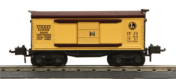 MTH 11-70039 O Gauge Lionel Lines Yellow/Brown Box Car #2655